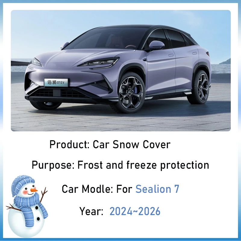 

Car Snow Rain Shield For BYD Sealion 7 2024 2025 2026 Sealion 07 EV Front Windshield Anti-frost Cover Shade Protect Accesories