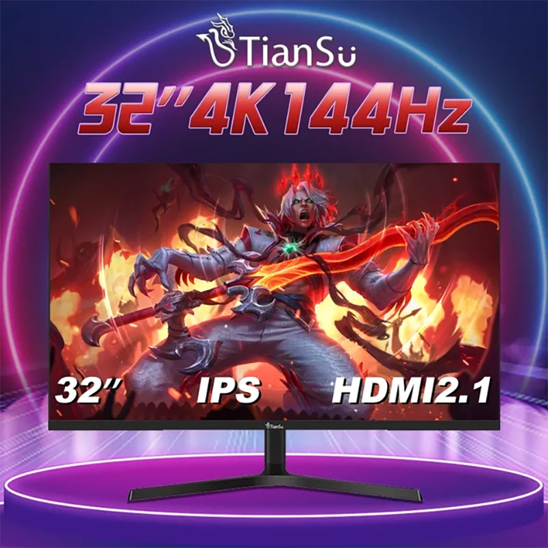 Tiansu 4k 144hz 모니터 34인치 32인치 28인치 와이드 컴퓨터 모니터 게임용모니터 스크린 uhd 4k모니터 144 노트북 1656Hz pc 디스플레이 8bit 액정 HDMI2.1 ps5 모니터 21：09 