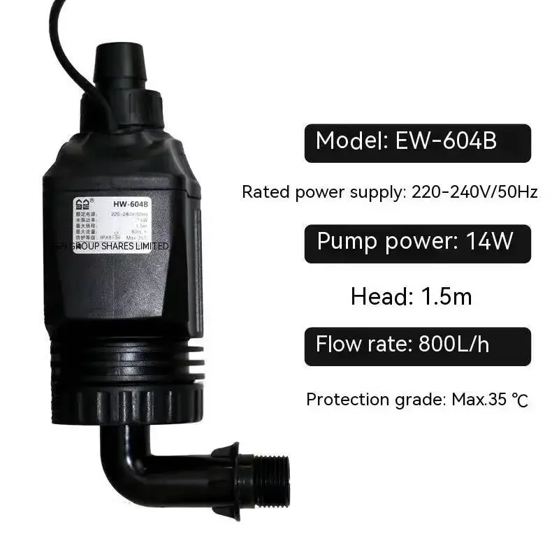 JP-450G New Version 6W Aquarium Water Pump 400/800L/H HW602B 603B 604B External Fish Filter Tank Accessories