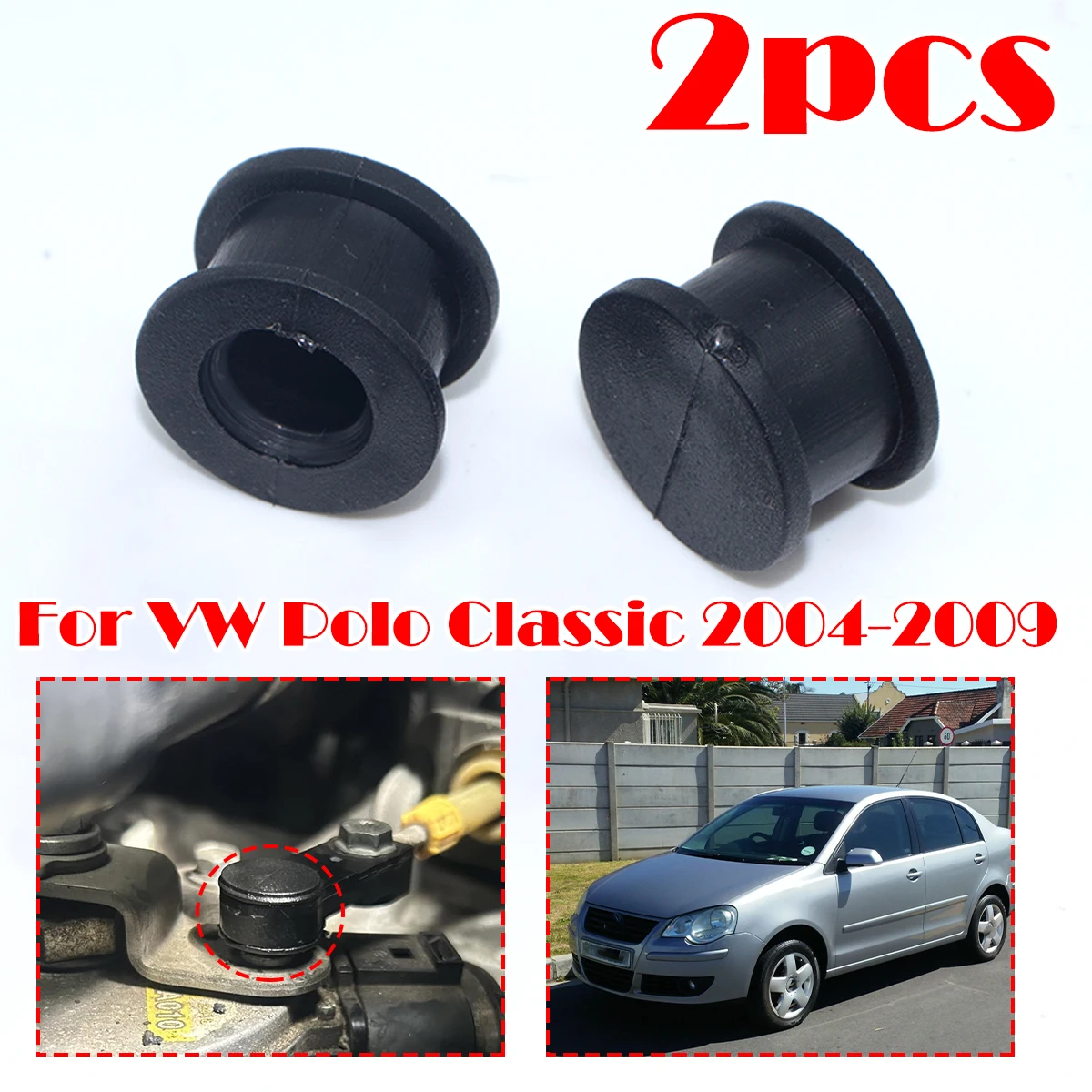 

2Pcs Gear Shifter Cable Bushing For VW Polo Classic 2004-2009 Automatic Connector Gearbox Linkage Rubber Bush Trans 09G321397A
