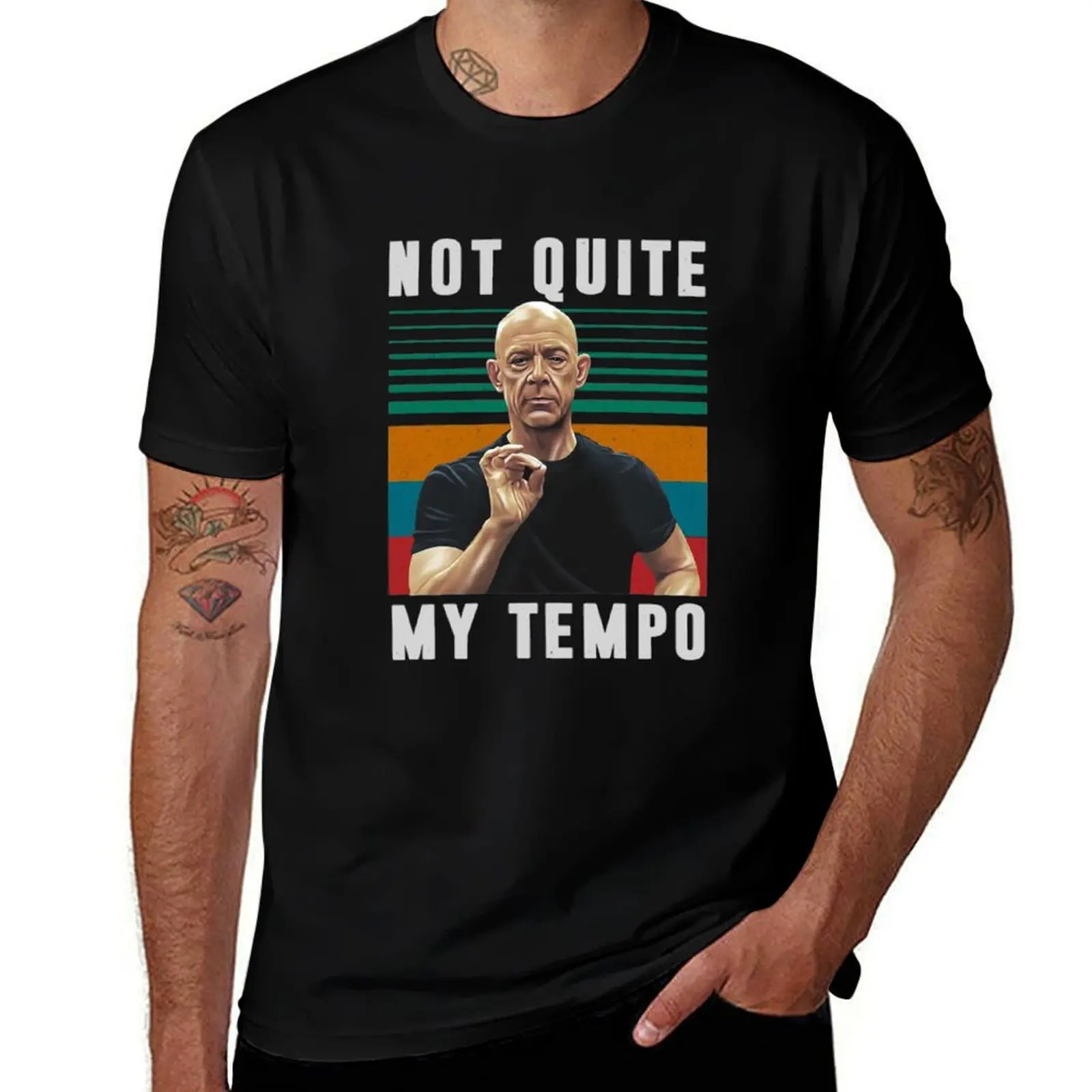 

Whiplash Not Quite My Tempo Vintage T-Shirt All Match Basic Short Sleeve Top