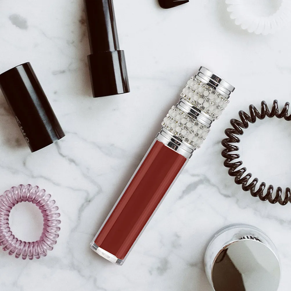 

Набор из 5 пустых флаконов для блеска для губ: простые многоразовые контейнеры для блеска для губ для деловых поездок и ежедневного использования, очаровательный органайзер для макияжа