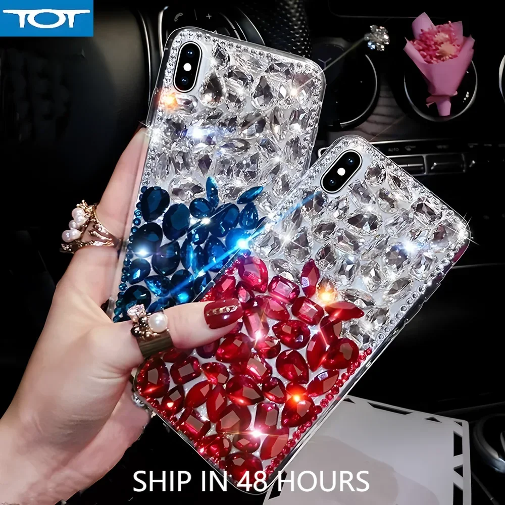 

Для Samsung Galaxy S25 S24 S23 S22 S21 S20 S10 Ultra Plus FE Note 20 10 Чехол Diamond Phone Bling Cover Galaxy S25 Ultra Чехлы