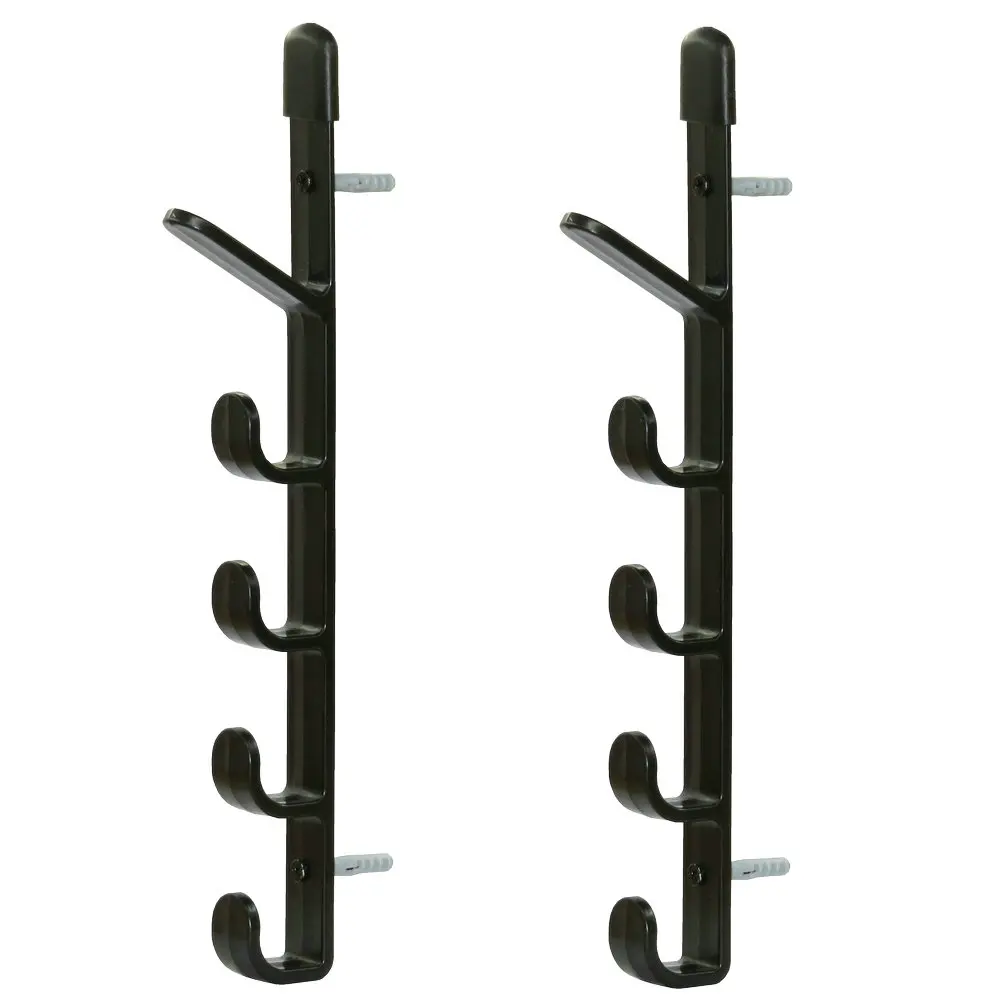 1 Pair Horizontal Displaying Hockey Sticks Wall Mount Bracket Display Shelf Cases Rack