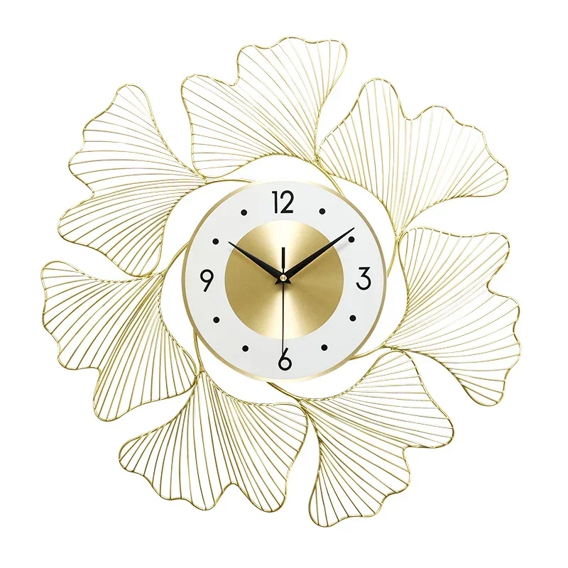 3d Silent Wall Clock Golden Living Room Luxury Metal Art Wall Watch Quartz Mechanism Bathroom Reloj Pared  on sale