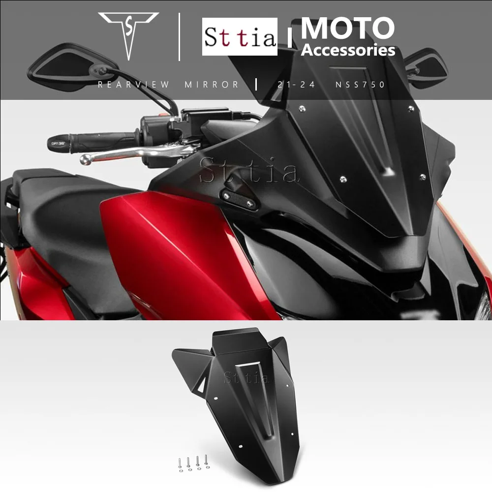 

NEW Windscreen Windshield Windboard Wind Deflector Shield Screen Aluminum NEW For Honda NSS750 NSS 750 2021 -2024 Motorcycle