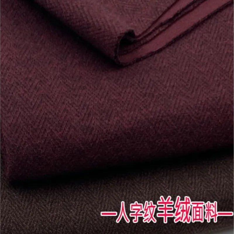 Autumn and winter cashmere fabric herringbone wool straight trousers suit skirt