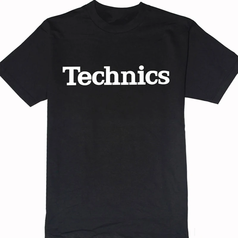 TECHNICS LOGO T SHIRT DJ 1200 TURNTABLE MUSIC VARIOUS COLORS SIZES XS-5XL Fashion Funny High Quality Printing Casual 100% Cotton