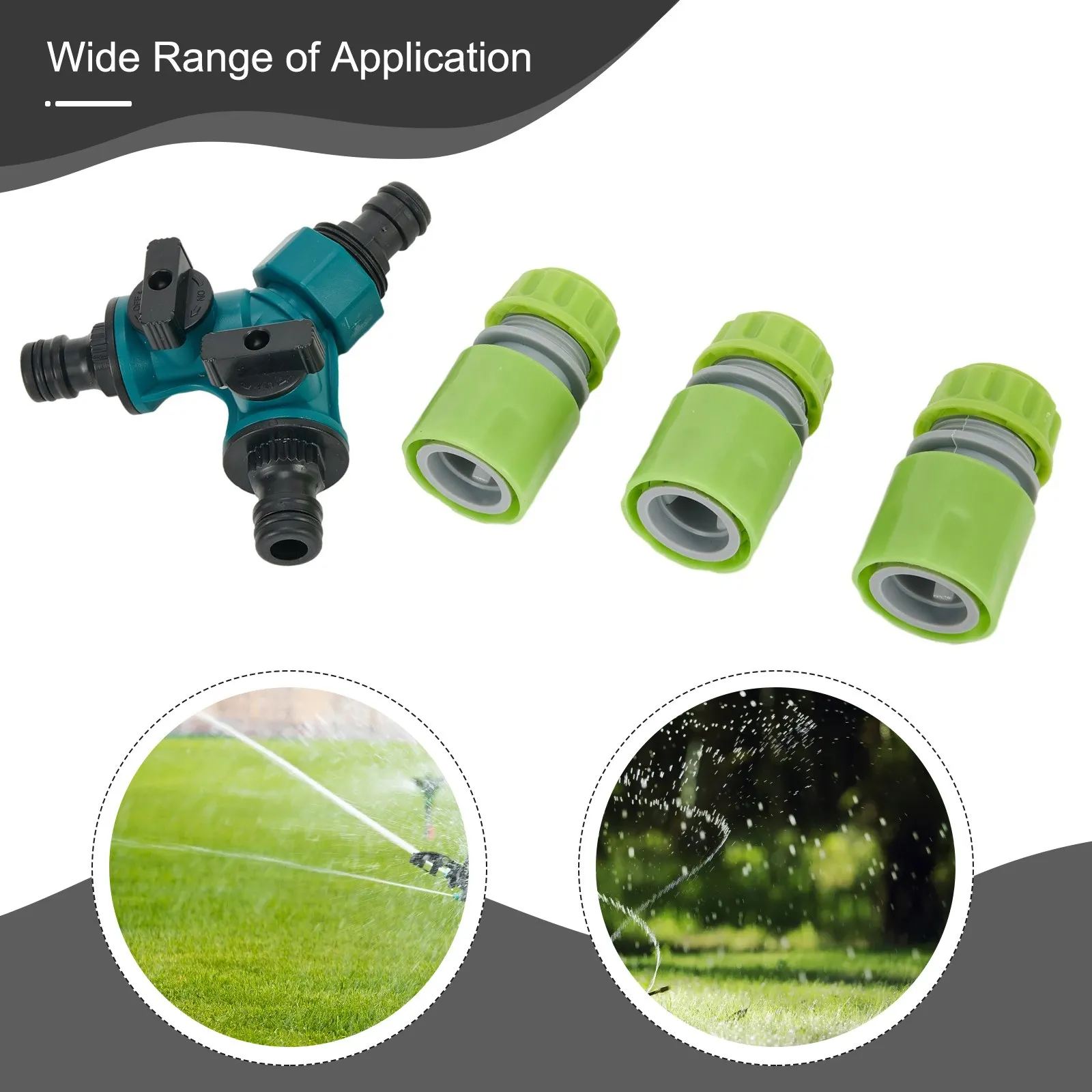 Connector Convenient for Garden Hose Splitter ABS Y Shaped 3 Way Connectors for Quick Water Pipe Splitting Connector