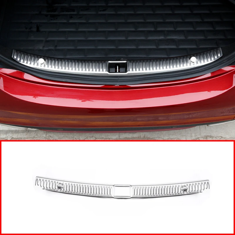 For Mercedes Benz C Class W205 C200 C180 C260 C63 2015-2019 Car Stainless Rear Bumper Inner Sill Plate Protector Cover Trim