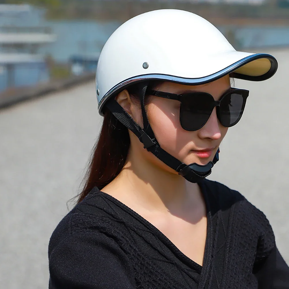 Motorcycle Half Helmet Baseball Cap Style Women Helmet Adult Electric Bicycle Helmets Bike Men Classic Scooter Mountain Light