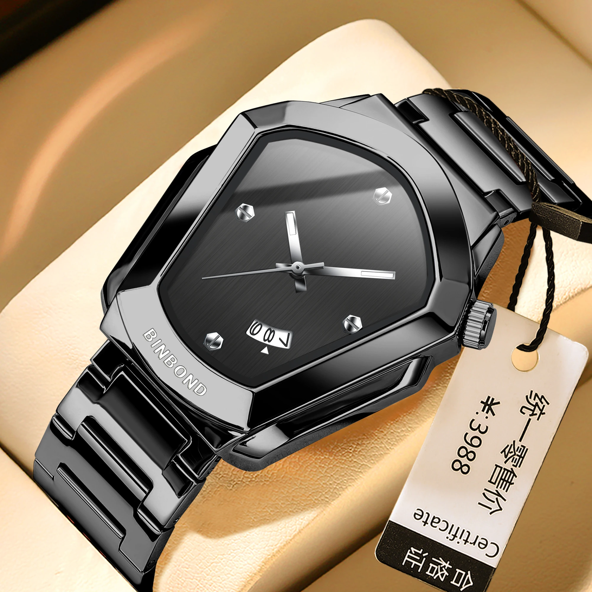 BINBOND New B760 Fashion Machine Model Men's Quartz Watch Waterproof Night Light Calendar Business Men's Quartz Watch 2025