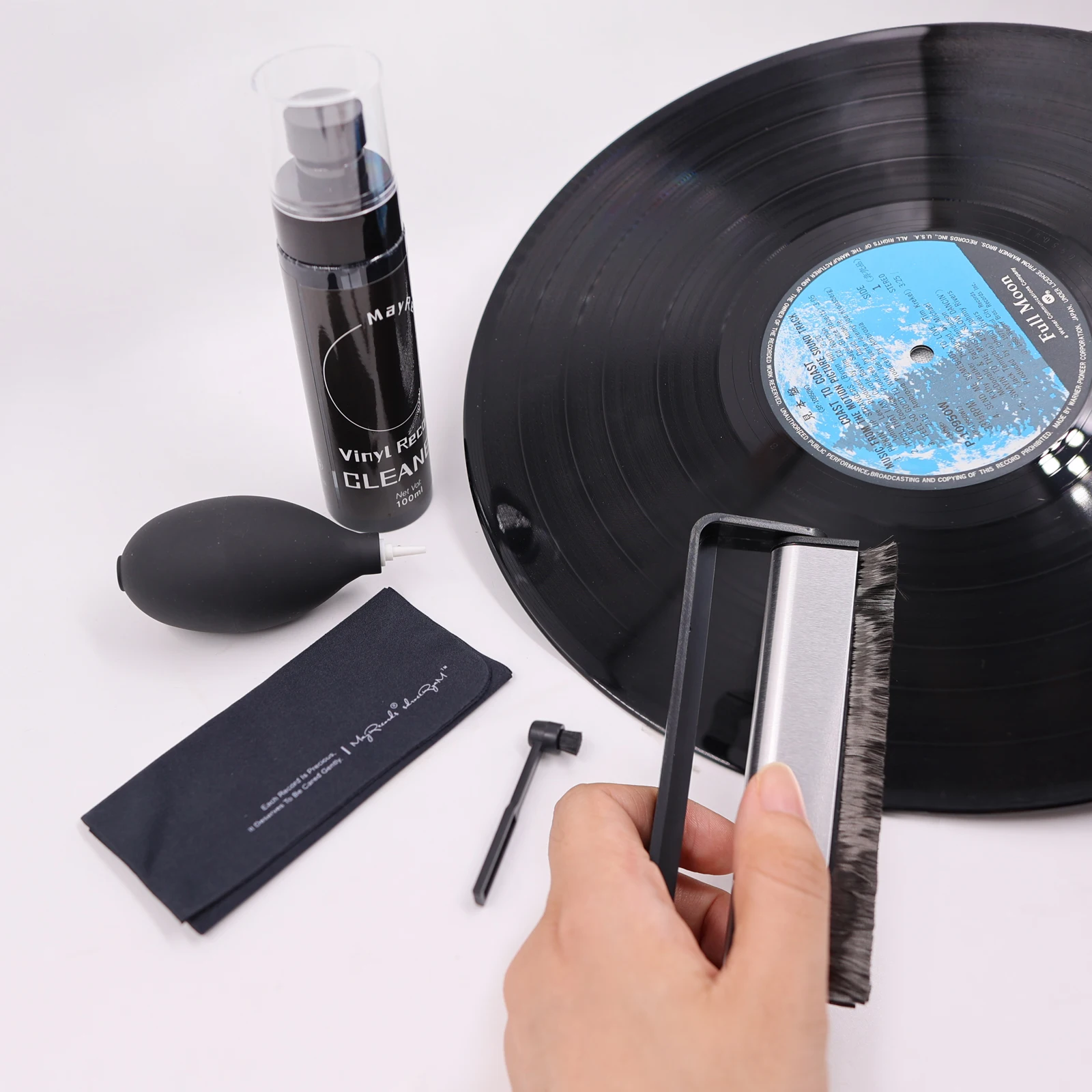 مجموعة تنظيف القرص الدوار لمشغل الفينيل ، منظف مضاد للساكنة ، مزيل الغبار ، سجل مشغل LP ، 6 ، من من من من من من من ؟