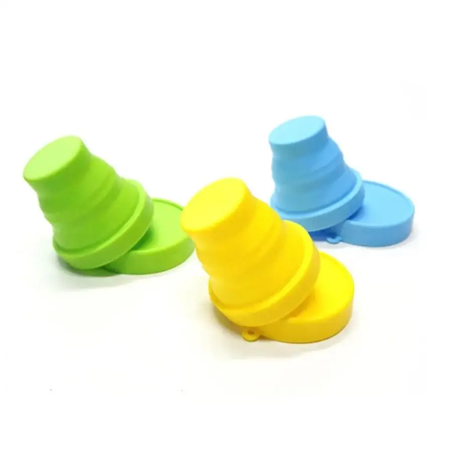 1 Pcs Portable Collapsible Silicone Cup Telescopic Folding Water Cup Outdoor Travel Camping Portable Drinking Tumbler
