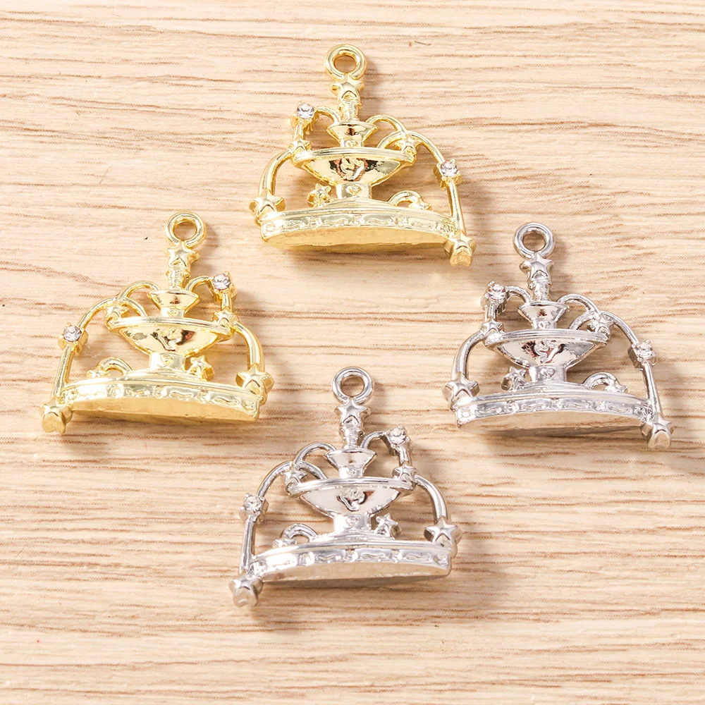 Tusember 5 Stück 13x23mm Legierungs-Kerzenständer-Anhänger Menora-Anhänger für Schmuckherstellung Halsketten Ohrringe DIY Handgemachte Bastelarbeiten – Detail 23