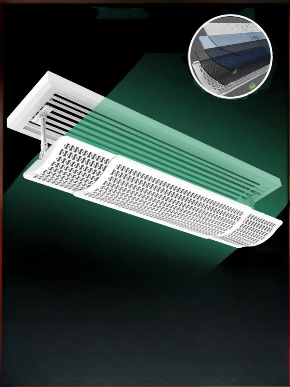 Central Air Conditioner Wind Deflector Windshield Duct Type Outlet Baffle Anti-Direct Blowing Top Wind Universal Air Guide