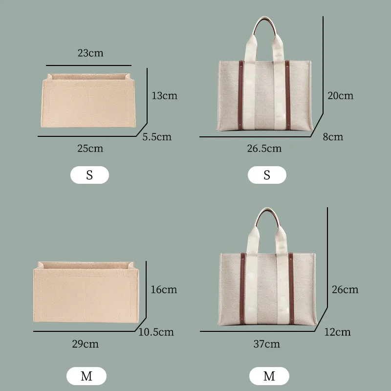 Fits para a marca saco organizador inserção tinberon feltro pano interior bolsa bolsa menina sacos cosméticos organizador maquiagem sacos de