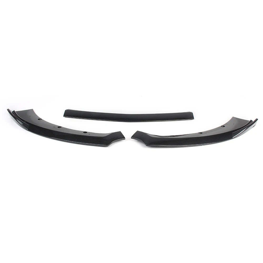 Car Front Bumper Splitter Lip Diffuser Protector Body Kit Front Spoiler Cover Carbon Fiber Look For Ford For Mustang 2015-2017