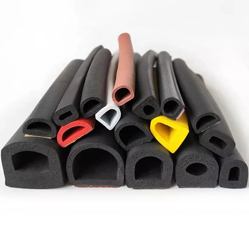 Picture 4: 1/5Meter D-type Hollow Semi-circular Self-adhesive Sealing Strip Auto Rubber Seal Soundproof EPDM Car Door Seal Strip