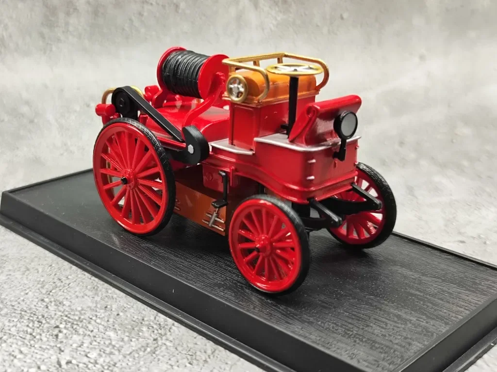 AMER1/43 1900 bomba automóvil eléctrico Vintage motor de bomberos francés aleación modelo colección regalo