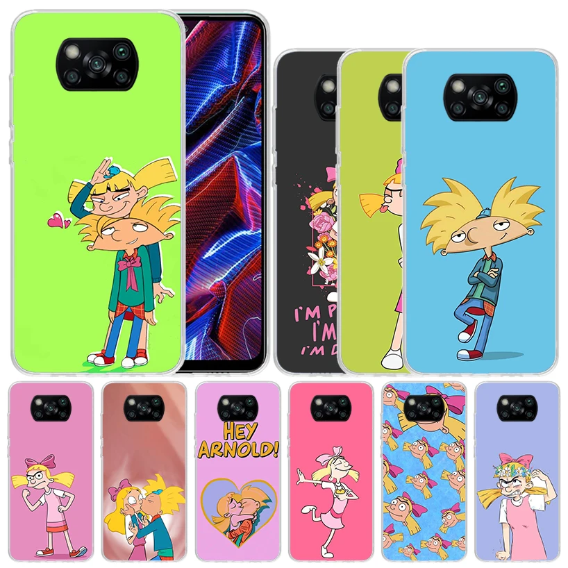 Cartoon Hey Arnold Fondos Soft Cover for Xiaomi Poco X5 Pro X4 Gt X3 Nfc M5S Print Phone Case M4 M3 M2 F3 F2 F1 Mi Note 10 Lite