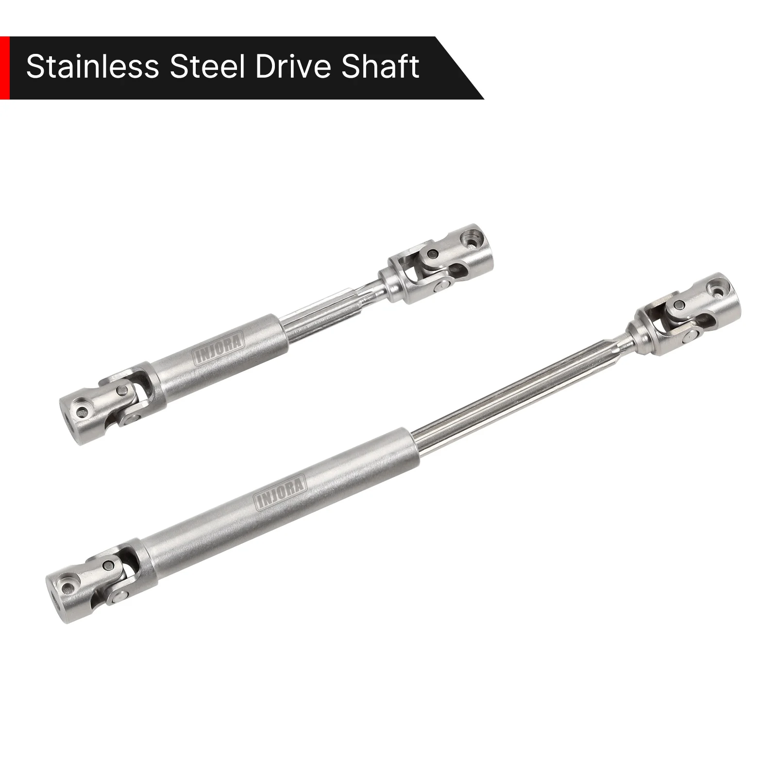 INJORA Stainless Steel Center Drive Shaft D-Shaped for 1/24 RC Crawler Axial SCX24 Jeep Gladiator AXI00005 Dodge Power Wagon