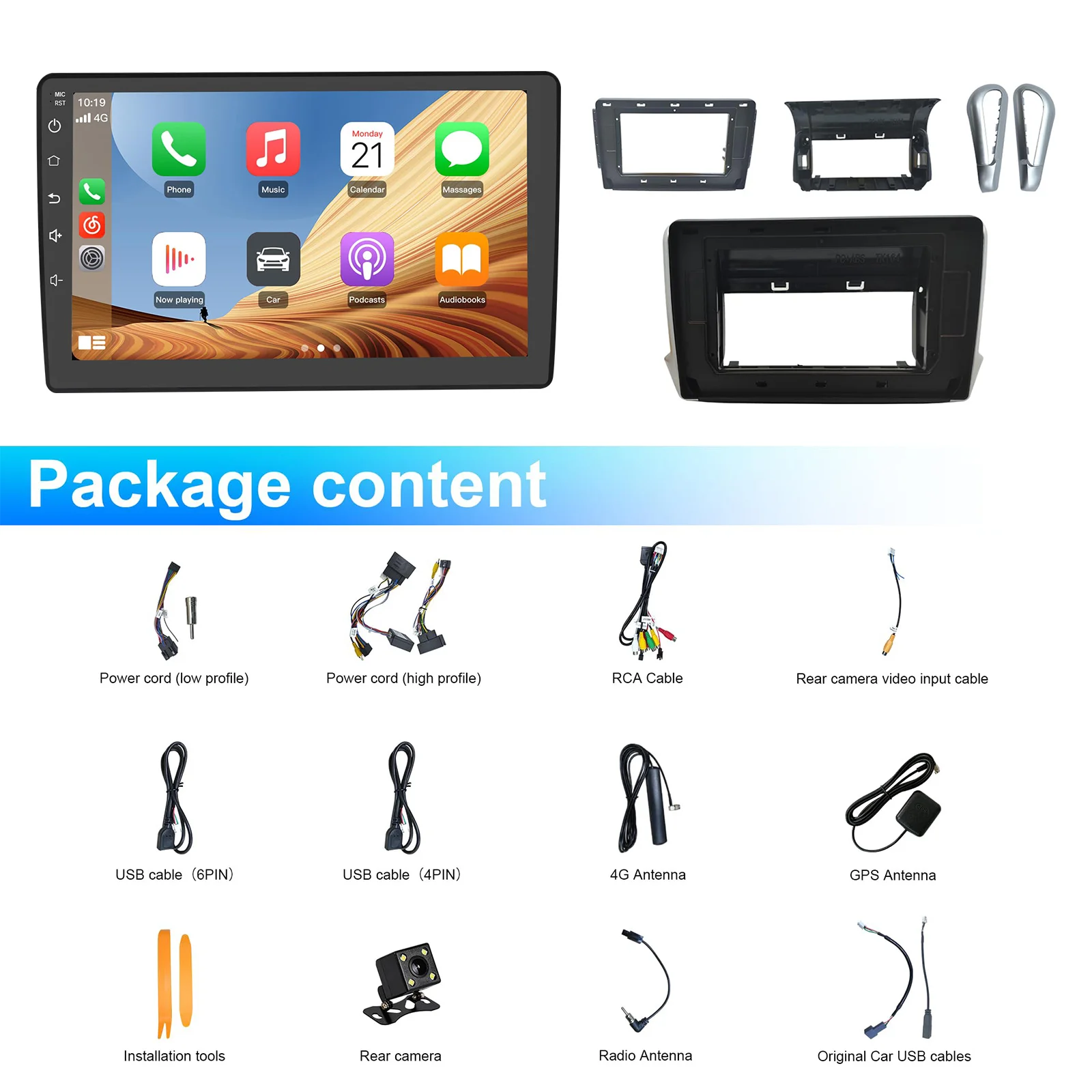 Android-Autoradio für Peugeot 208 2008 2012–2018 Bildschirm Carplay Android Auto, GPS-Navigation, Bluetooth, UKW-Radio, SWC, hintere Kamera