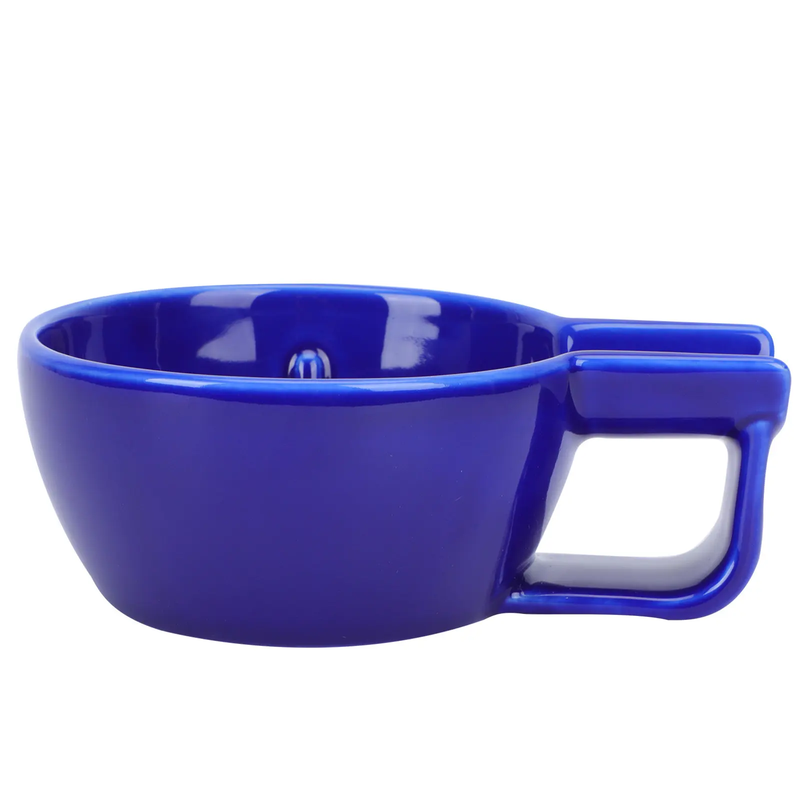 1Pcs Ceramic Shaving Foaming Bowl High-Quality Thick Safe Rounded Rim Large Capacity for Elastic Shaving