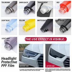 50/30x200CM Universal Auto Lamp Tint protector Film DIY Light Black Clear Light Grey TPH Car PPF Film for Car Headlamp Taillight