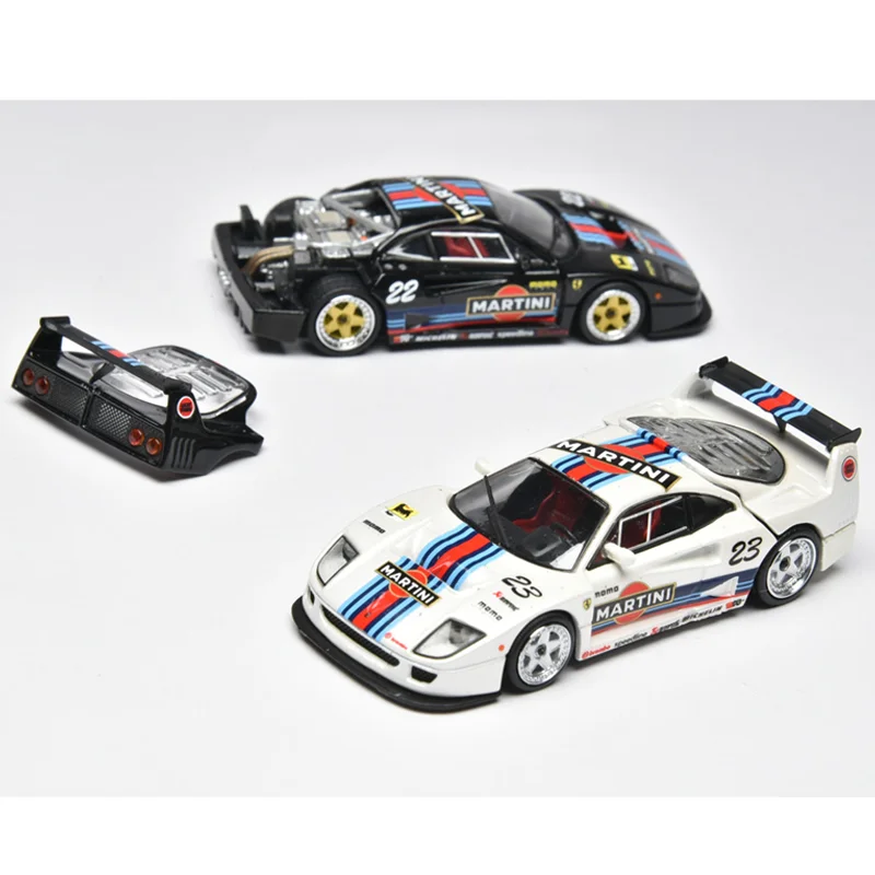 SH 1/64 F40 LM Martini Giocattolo in lega Veicolo a motore Pressofuso in metallo Modello Regali