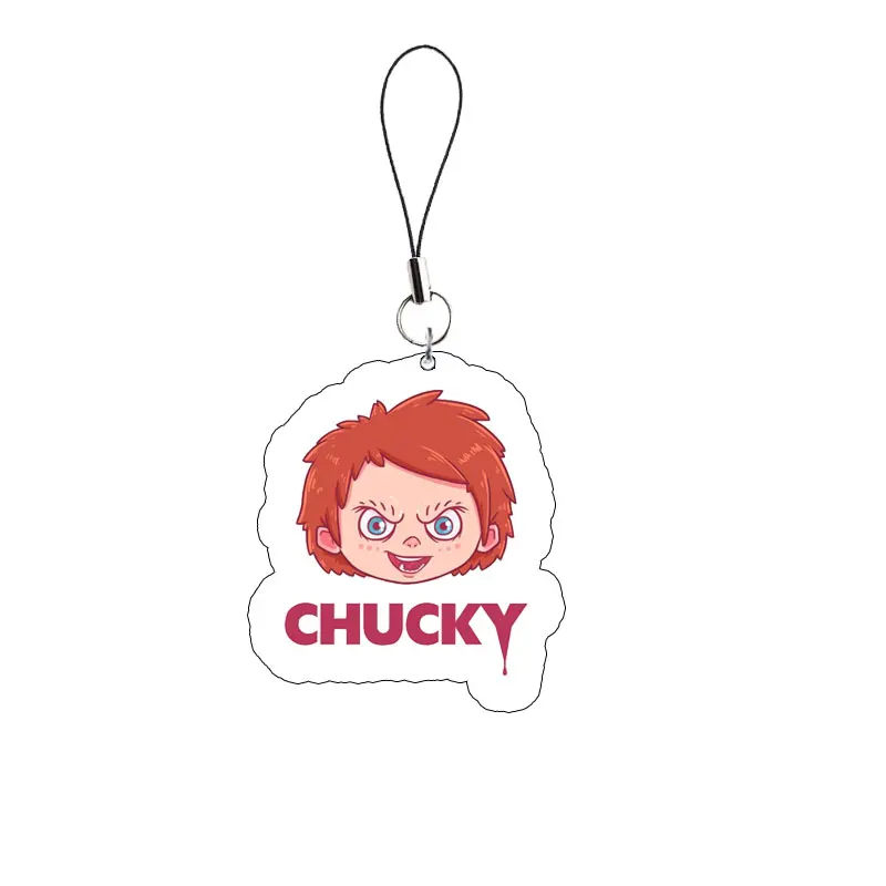 Horrible Movie Chucky Bride Phone Pendant Keychain for Accessories Bag Chucky HALLOWEEN Ghost Doll Key Chain Ring Keyring Gifts