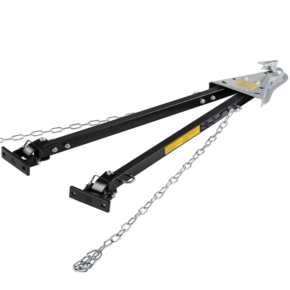 Universal Alloy Steel Bumper-Mounted 5000 Lbs Towing Capacity With Chains Tow Bar