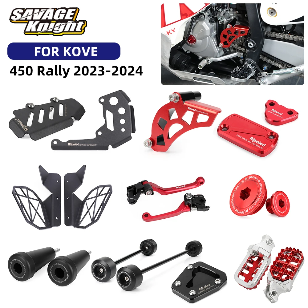 2024 Motorcycle Accessories Protection For Kove 450 Rally Colove 450R Frame Crash Slider Brake Cylinder Cover Cap Guard Footpeg