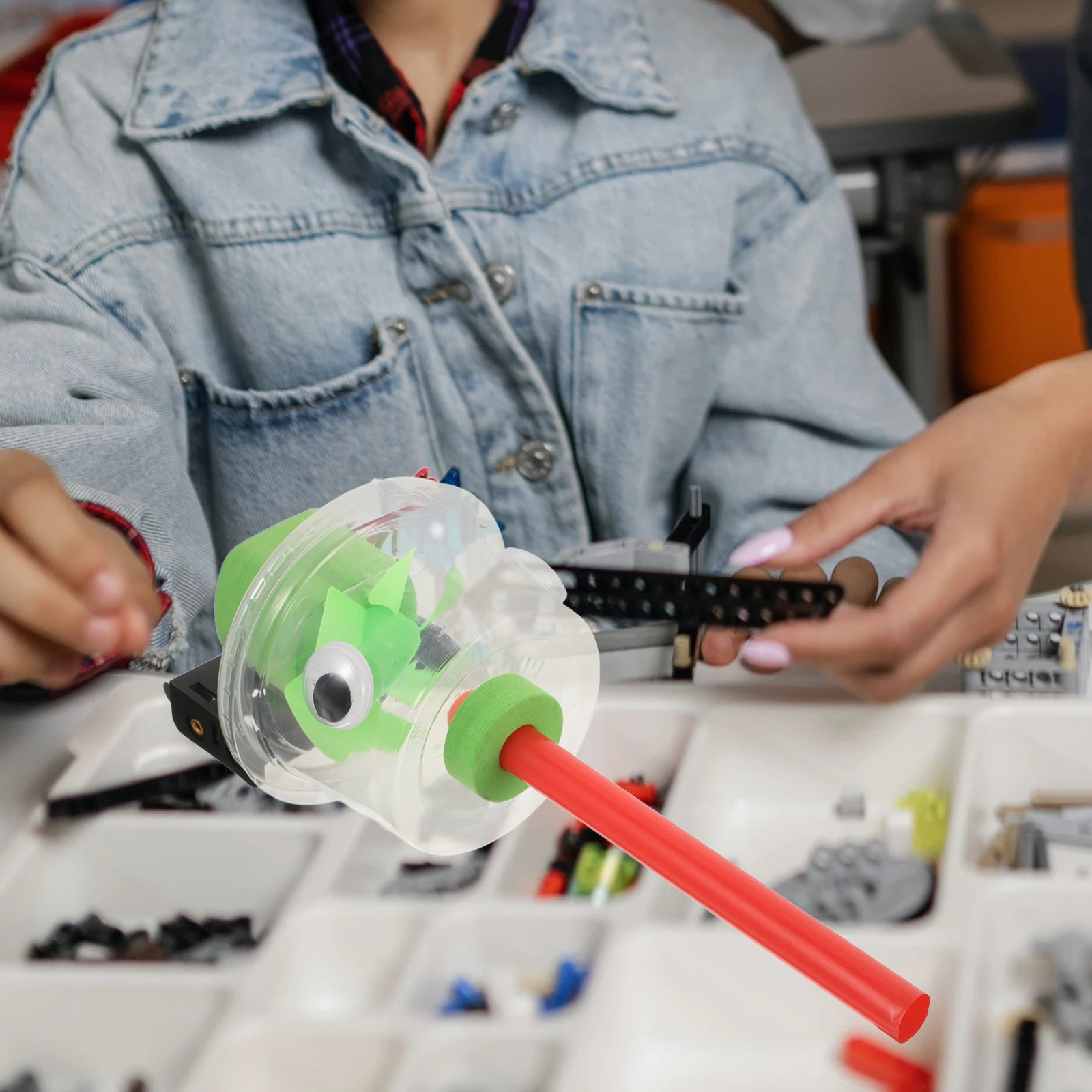 수제 간단한 진공 청소기 DIY 과학 키트 엔지니어링 빌딩 프로젝트 역할 놀이 청소 도구 교육용