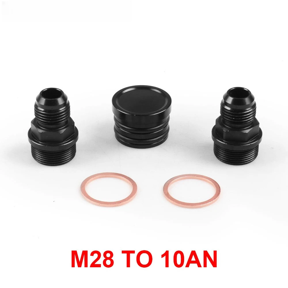 Honda B16 B18C AN Fitting Kit - M28 to 10AN Adapter & Block Plug for Oil Catch Tank