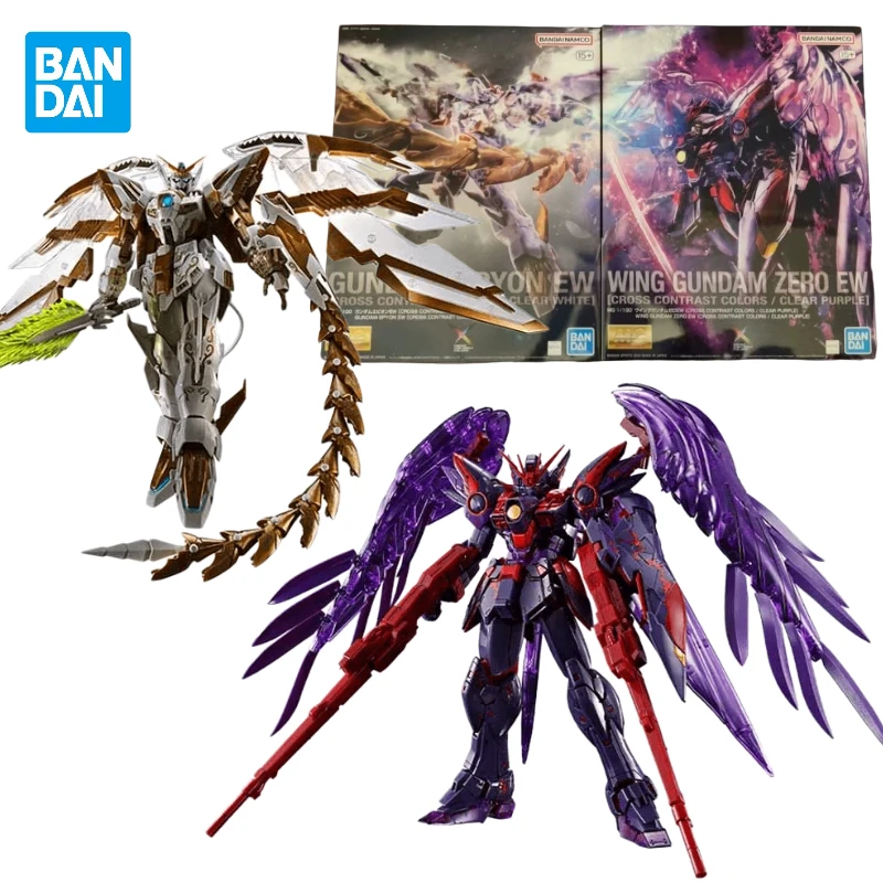 In Stock Genuine Bandai Model Kit MG 1/100 WING GUNDAM ZERO EPYON EW Assembly Anime Action Figure Model Toys Collection Gifts