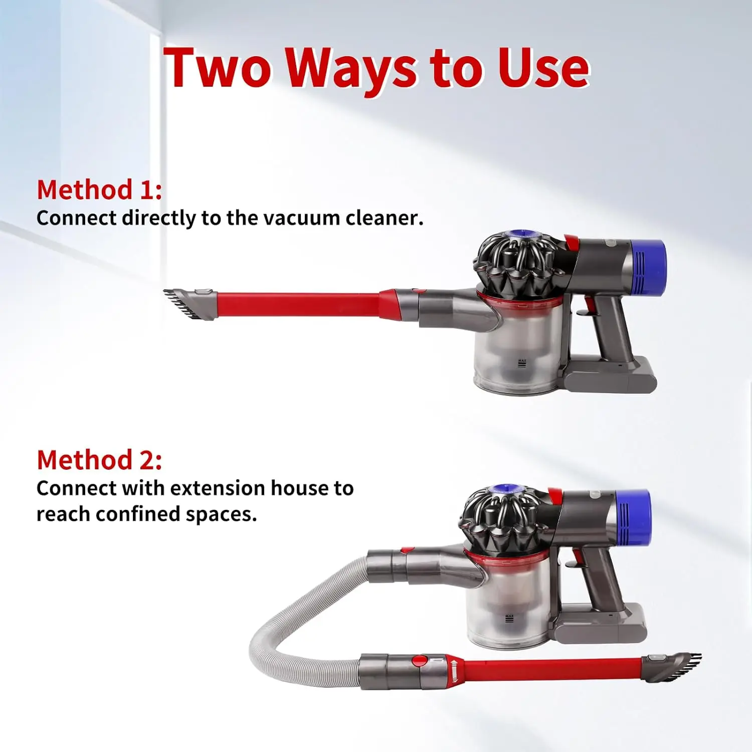 เครื่องมือรอยแยกสูญญากาศสิ่งที่แนบมาสําหรับ Dyson V7 V8 V11 V10 V15 ตรวจจับ V12 ตรวจจับ Slim Digital Slim Outsize เครื่องดูดฝุ่นไร้สาย