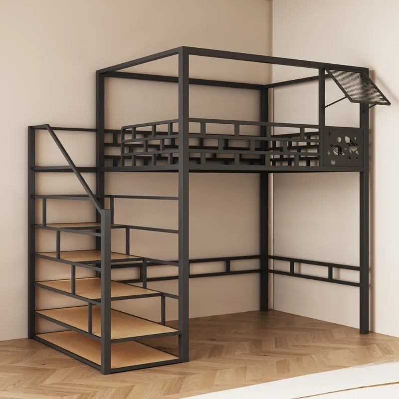 

Single upper floor small apartment upper bed under table, children's attic bed on top and bottom empty