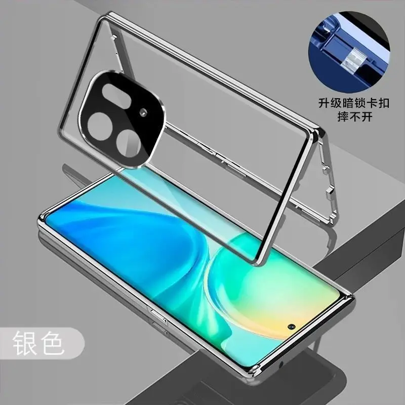 

Case For OPPO Find X9 Pro 360 Double Sided Magnetic Adsorption Metal Tempered Glass Protection Cover For OPPO Find X9 Pro
