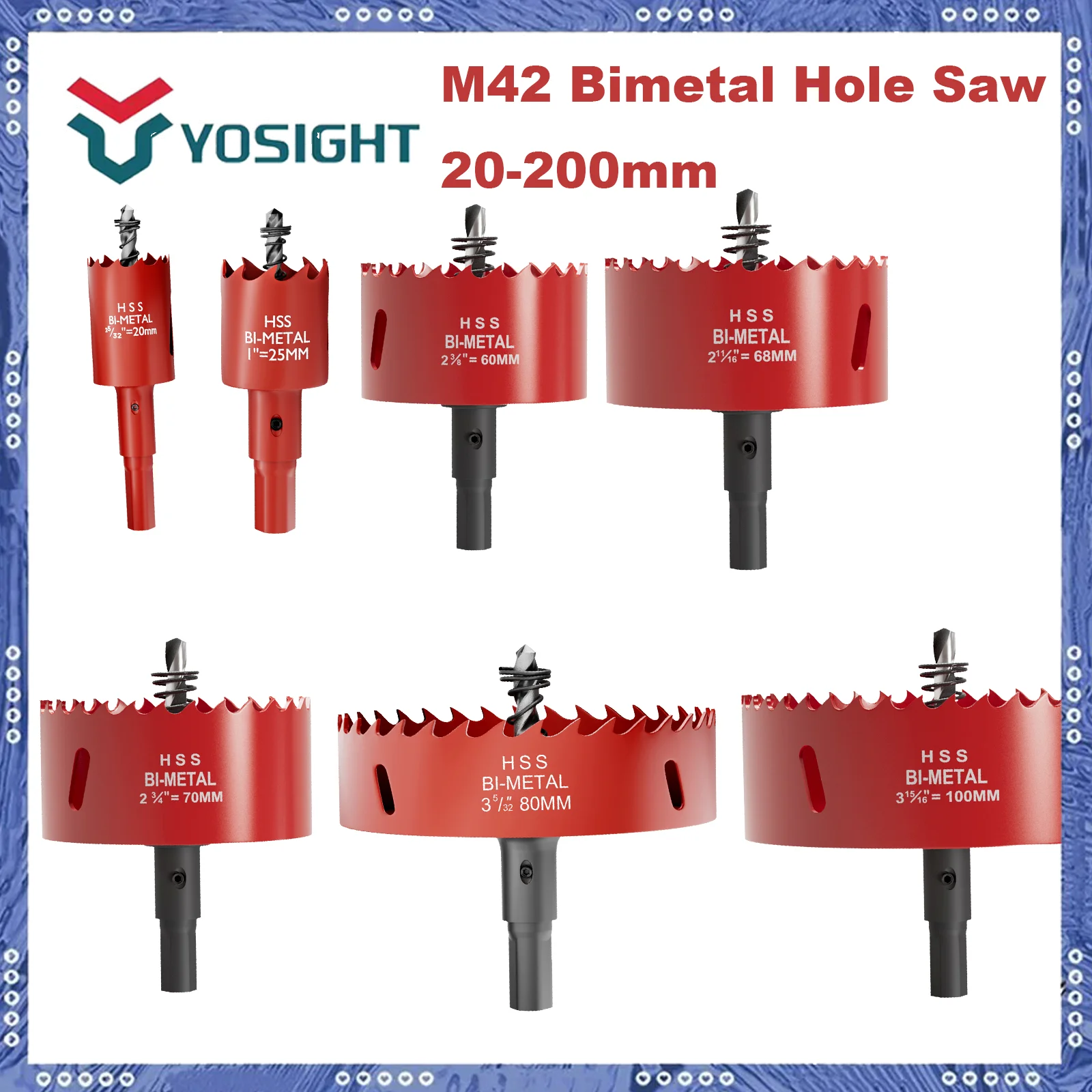 1pc M42 20mm-200mm Adjustable Hole Saw Drill Bit for Metal, Wood, Gypsum Board - Durable Cutting Tool for Various DIY Projects