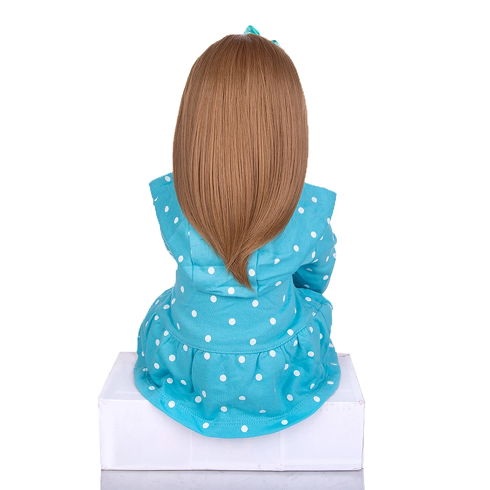 Bebes doll with 60cm Fashion Reborn Baby Dolls Cloth Body Wig Hair Baby Girl New Design Dolls GiftS For Children And You Lover