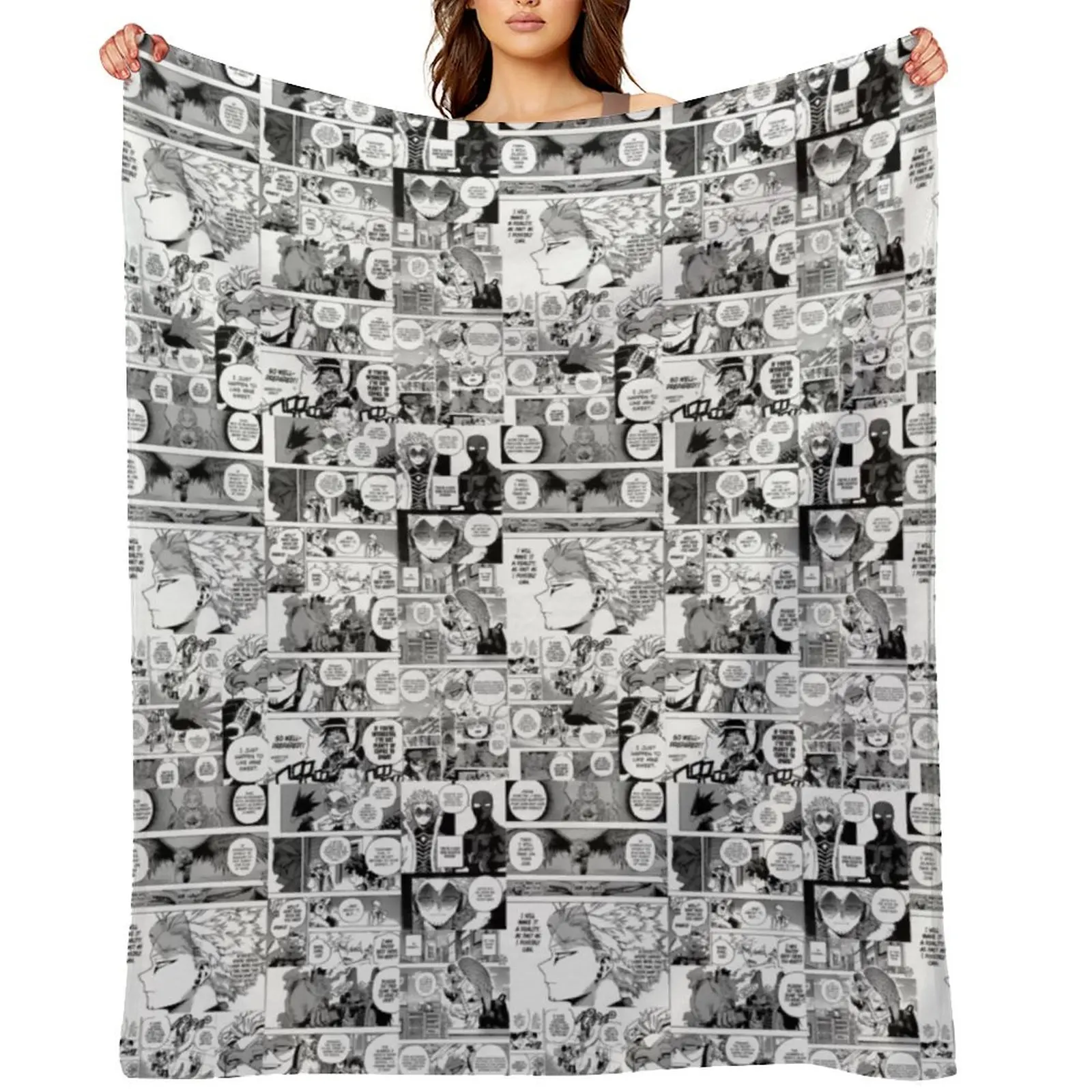 

Hawks Manga Panel Throw Blanket Cute Plaid Luxury Throw Furry funny gift Blankets