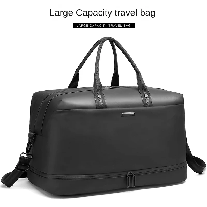 New Large-Capacity Men's Travel Bag Handheld Short Trip Business Bag Independent Shoe Compartment Luggage Bag Can Be Crossbody