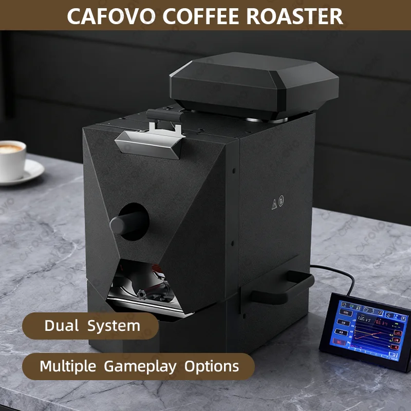 

CAFOVO RE-2 Electric Coffee Roaster 500g Capacity Dual Temperature Monitoring Artisan Software Commercial Home Roasting Machine
