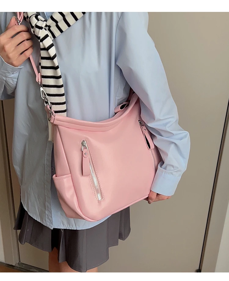 All-match Commuter Tote Bag Female 2024 New Summer One-shoulder Handbag Leisure Large-capacity Messenger Bag