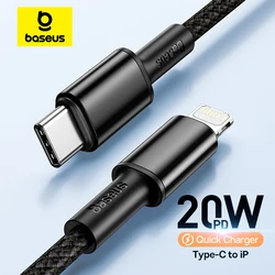 Baseus 20W USB C Cable for iPhone 14 13 12 11 Pro Max XR PD Fast Charging for iPhone Charger Cable for MacBook iPad Type C Cable