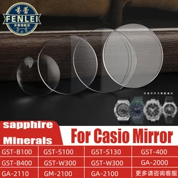 For Casio Watch Mirror GA2100 GST-400 410 GST-B100 S110 S130 GA100 GA130 Mineral Lens GST-B200 400 Watch Mirror Sapphire Glass