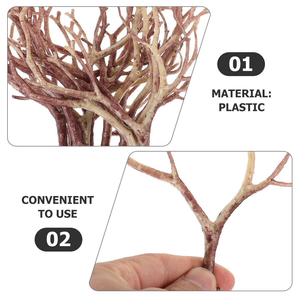 6 Pcs Simulated Antler Branches Mini Antlers Embellishments Artificial for Decoration Tree Plastic Stems