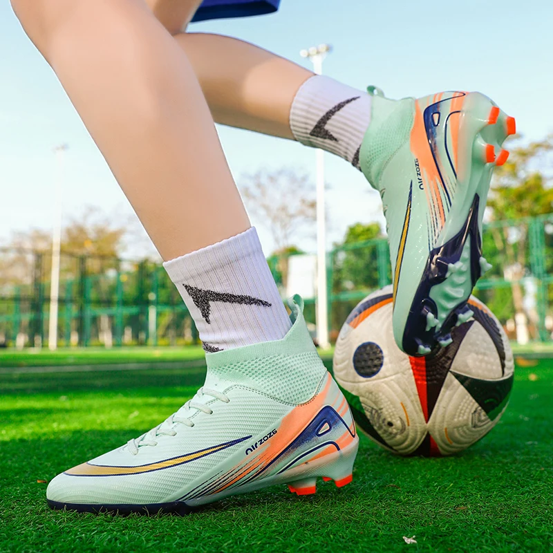 

2025 High Help Youth Long Nail Football Shoes Training Shoes