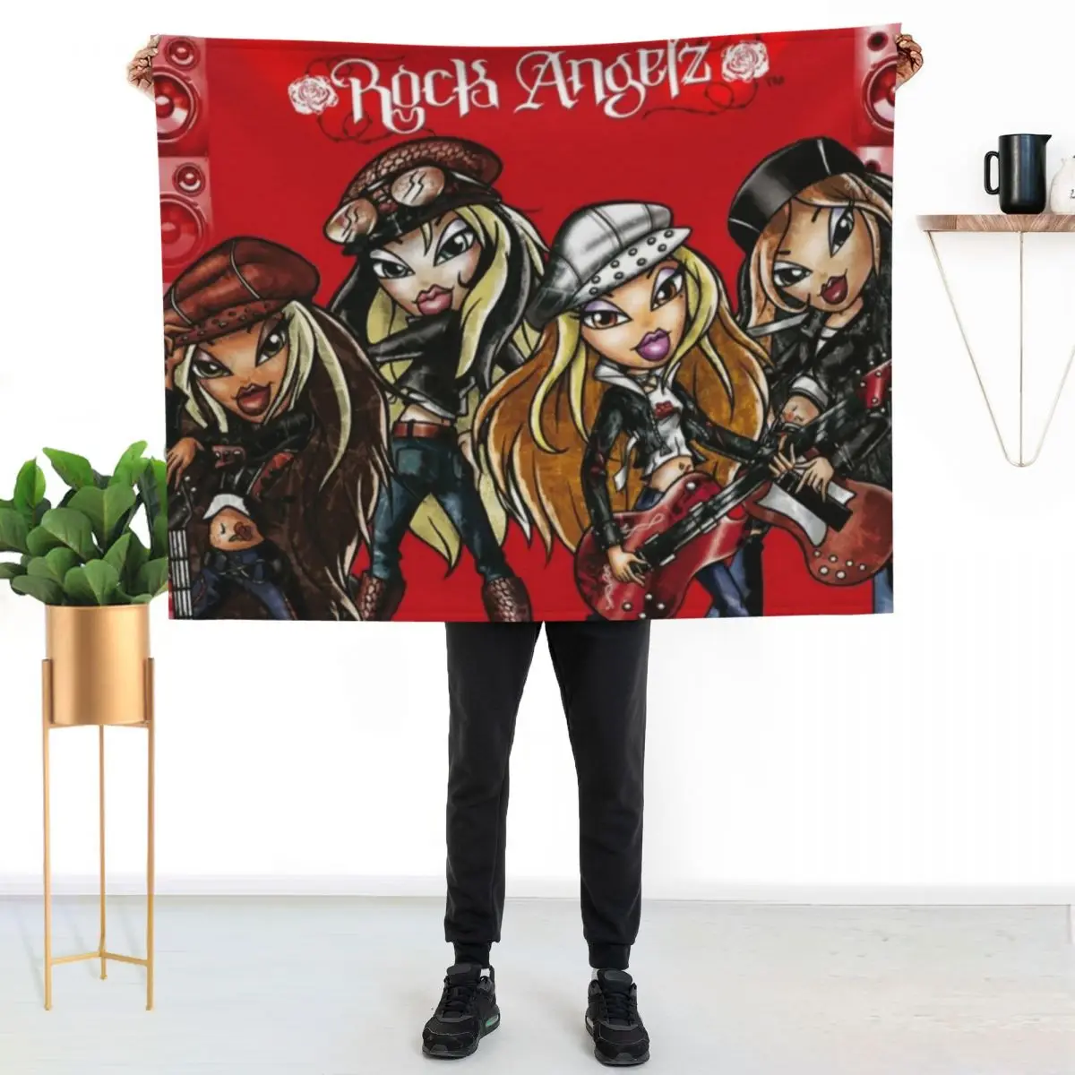 Bratz rock angelz Throw Blanket Faux Fur Soft Warm Blanket for Bed